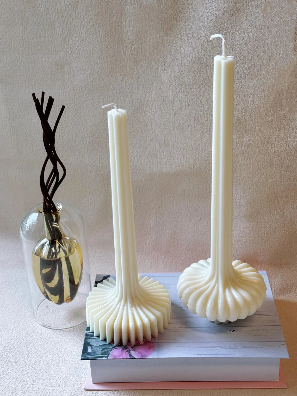 Sculptural Soy Wax Lantern Candle • Home Accent • Distinctive Gift